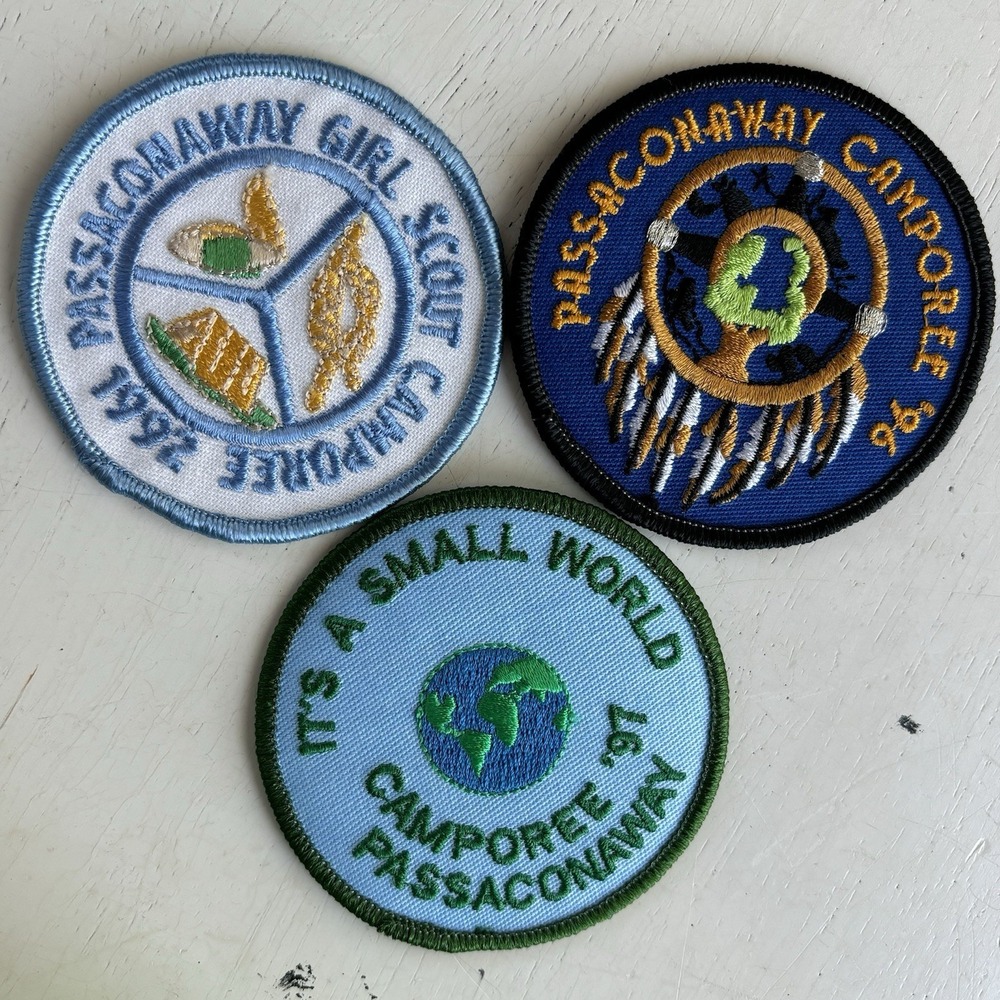 Vintage 90's Lot of 3 Girl Scout Patches Passaconaway Camporee‎